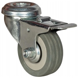 Колесо аппаратное с тормозом под болт М12 120 мм - SChgb 55