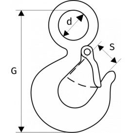 Крюк 320 А с защелкой 2 т