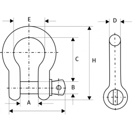 Скоба винтовая омегообразная G209 17 т, размер 1 - 1/2