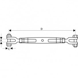 Талреп вилка - вилка DIN 1478, М45